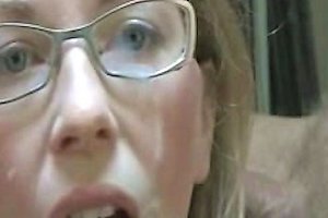 Milf Amateur With Glasses Getting A Facial